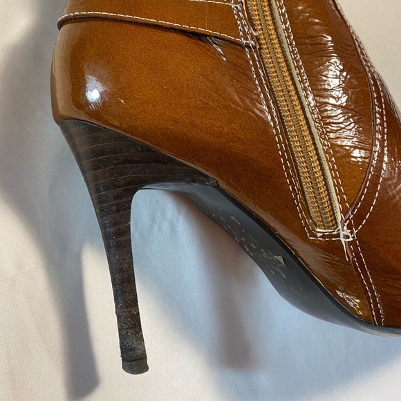 ❌lui chung  patton leather tall boots 8 real fur 4” heel  knee-high - Picture 6 of 12